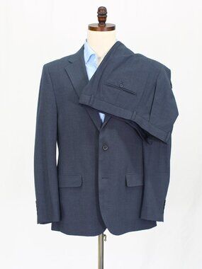 Nautica 42R 36x29 Blue Full Suit 2-Button Check R749
